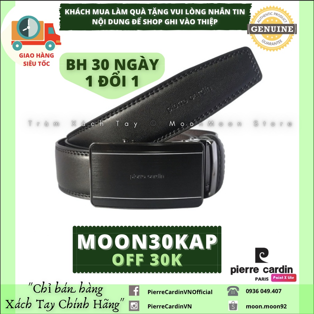 ⚜️FULL BOX⚜️ Thắt Lưng Da Nam PIERRE CARDIN Auth Malaysia SALE 50% PC6