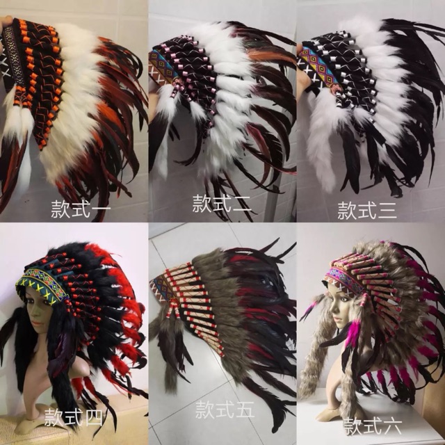 Mũ lông thổ dân trình diễn sân khấu