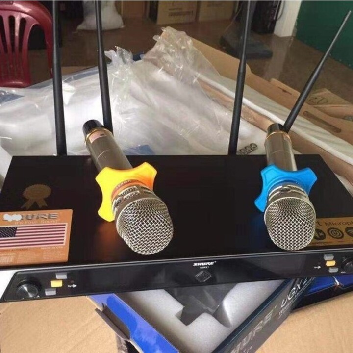 Micro không dây Shure UGX21 main đỏ chính hãng mic không dây ugx 21 karaoke tự ngắt 5 giây