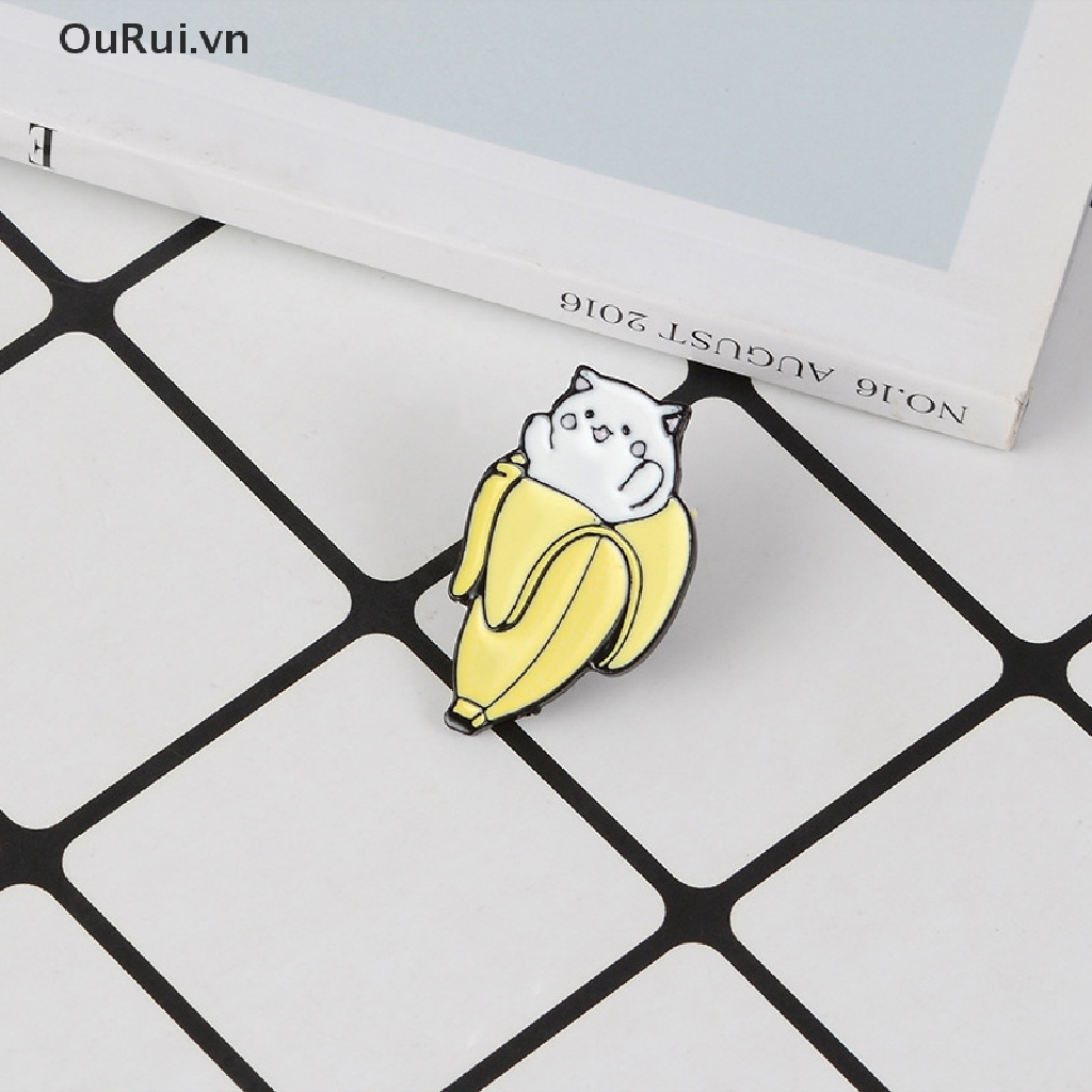 Huy Hiệu Cài Áo Hình Mèo Đeo Tráng Men Thời Trang