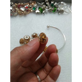 Charm pha lê màu vàng hổ phách