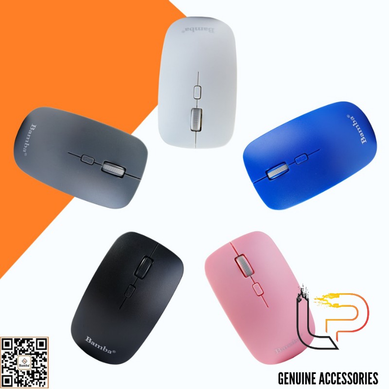 CHUỘT KHÔNG DÂY MÀU HỒNG BAMBA B5 - MOUSE KHÔNG DÂY BAMBA B5