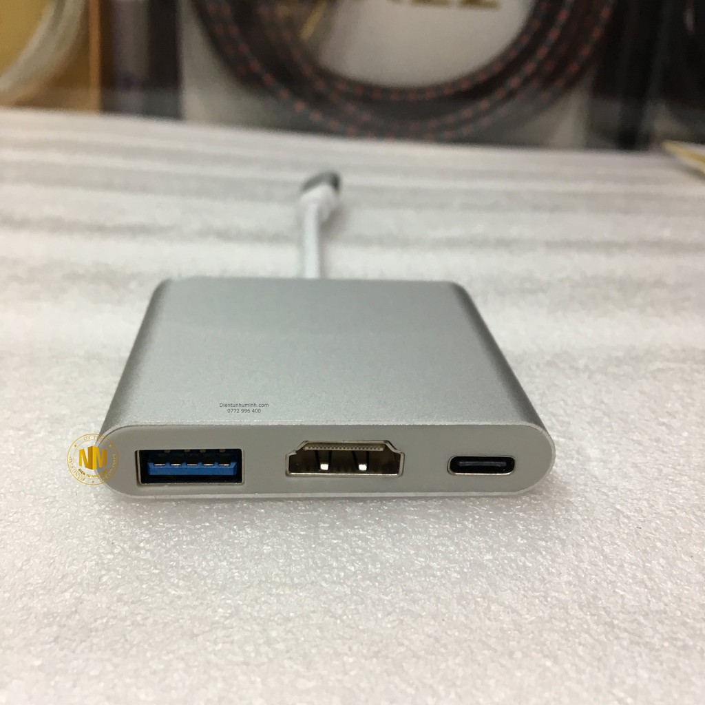 Cáp chuyển đổi ( USB 3.1 C ) USB type C to HDMI + USB + USB type C Cao Cấp