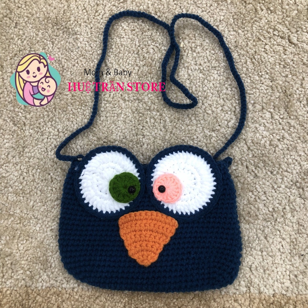 Túi đeo chéo, túi đựng lì xì  handmade len hình cú đáng yêu cho bé