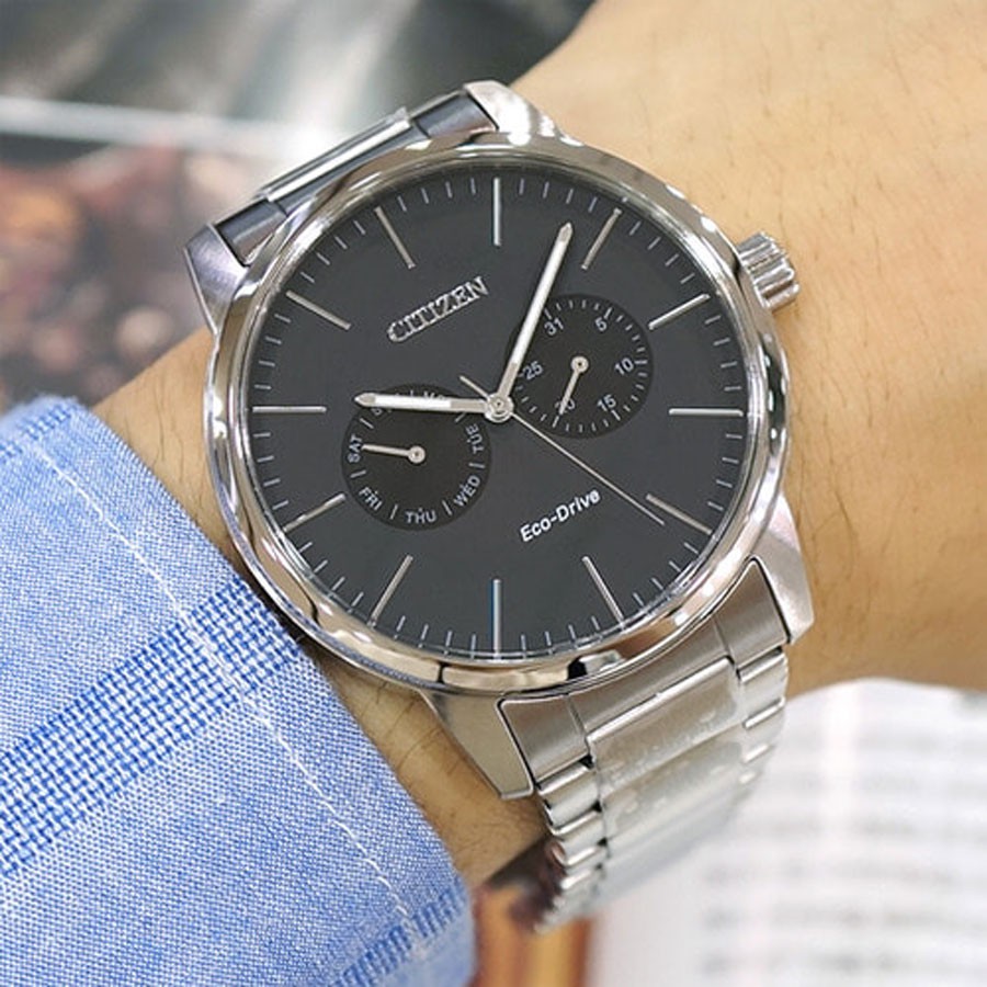 Đồng Hồ Nam Citizen Dây Thép Không Gỉ AO9040-52E - Mặt Đen