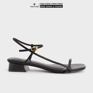 Dép sandal nữ dây mảnh lệch 3 phân mũi vuông gót vuông dây mảnh cao cấp hapas - sd3310