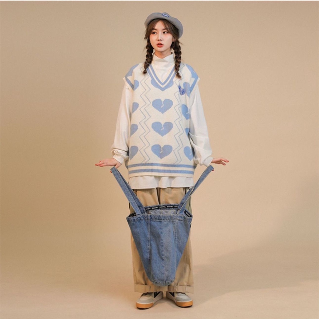 Áo gile len nữ, áo len dệt kim phong cách hàn quốc cực xinh cho chị em | BigBuy360 - bigbuy360.vn