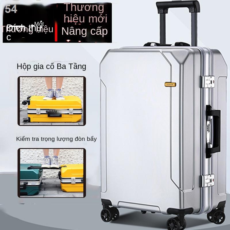 （Hộp kéo）Thương hiệu khung nhôm kinh doanh bánh xe phổ thông hành lý nữ khóa mật khẩu nam công suất lớn du lịch túi xu h
