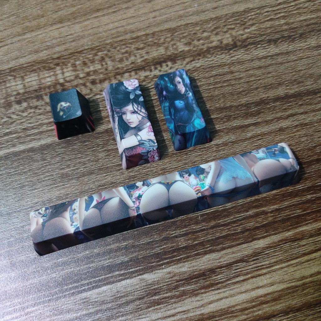 【Hàng sẵn sàng】 [Sale OFF] Bộ phím Keycap in hình ngộ nghĩnh, chất liệu PBT, in công nghệ Dye-Sub, dùng cho phím cơ, giả