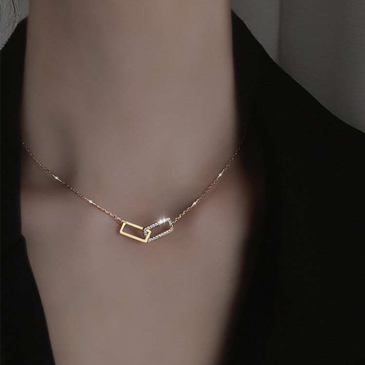 Thời Trang Vòng Cổ Choker Mặt Trái Tim Đôi Bằng Kim Loại