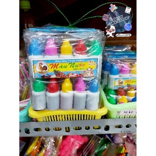 Sỉ 50 chai(10 Lốc) Màu Thực Phẩm loại lớn 10ml/chai làm Slime, rau câu...