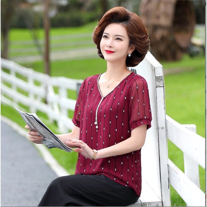 Bộ quần áo cho người trung tuổi / Thời trang trung niên cho mẹ/ Quần áo cho mẹ trung niên