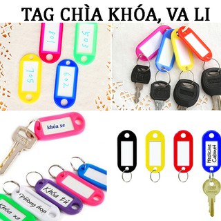 Name tag vali - thẻ ghi chú, ghi nhớ móc chìa khóa đa năng, thẻ đeo đánh dấu bảng tên cho học sinh, nhân viên