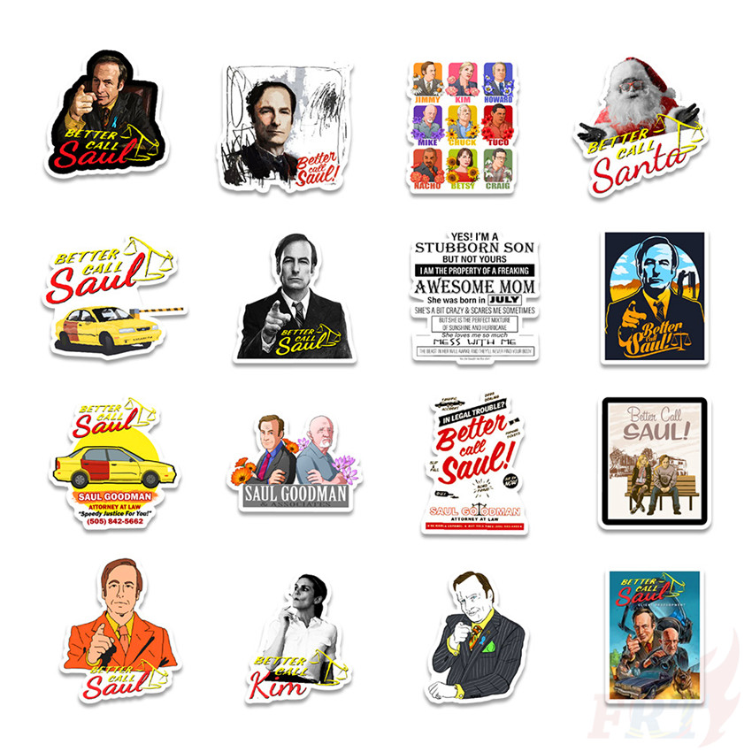 Set 50 miếng dán chống thấm nước thời trang phong cách Better Call Saul Series 03 DIY