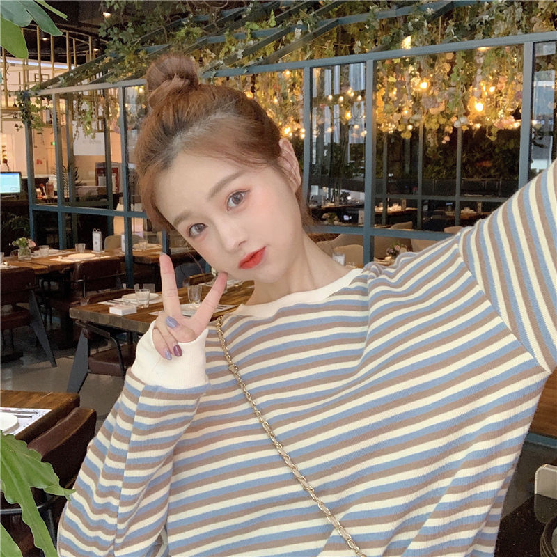 Áo thun tay dài phong cách Ulzzang thời trang Hàn Quốc dành cho bạn nữ