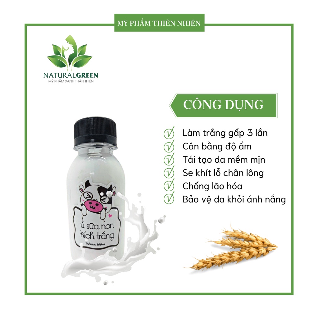 Combo trả khách 1kg ủ sữa non tắm trắng