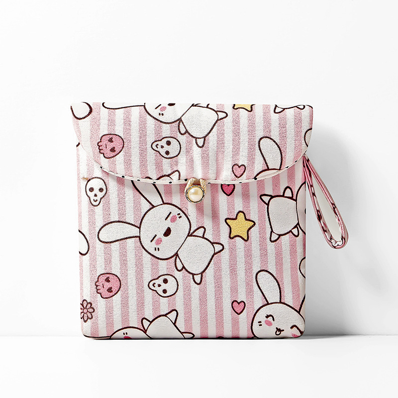 Travel Aunt Towel Storage Bag Portable Cartoon Sanitary Napkin Bag Sanitary Napkin Small Bag YKT