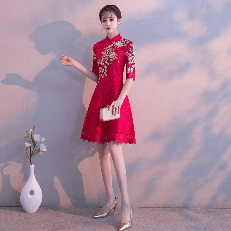 Đầm Cưới Màu Đỏ Phong Cách Trung Hoa Cho Nữ