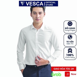 [Kaki.vn] Áo sơ mi nam trắng dài tay công sở cao cấp chất lụa đẹp Hamino form slimfit ôm dáng thời trang Hàn Quốc