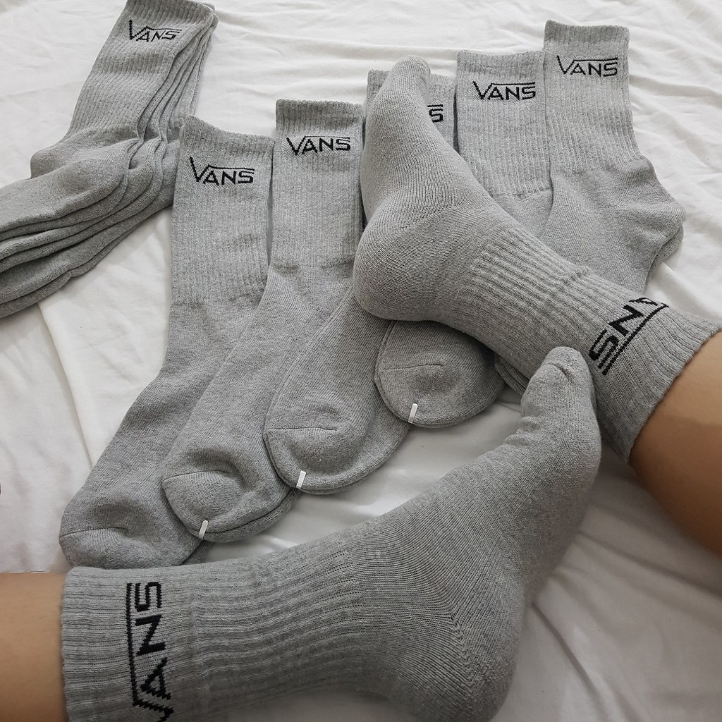 Tất thể thao cao cổ Vans Xám - Free ship + Quà tặng Loved socks by TatsTats.vn