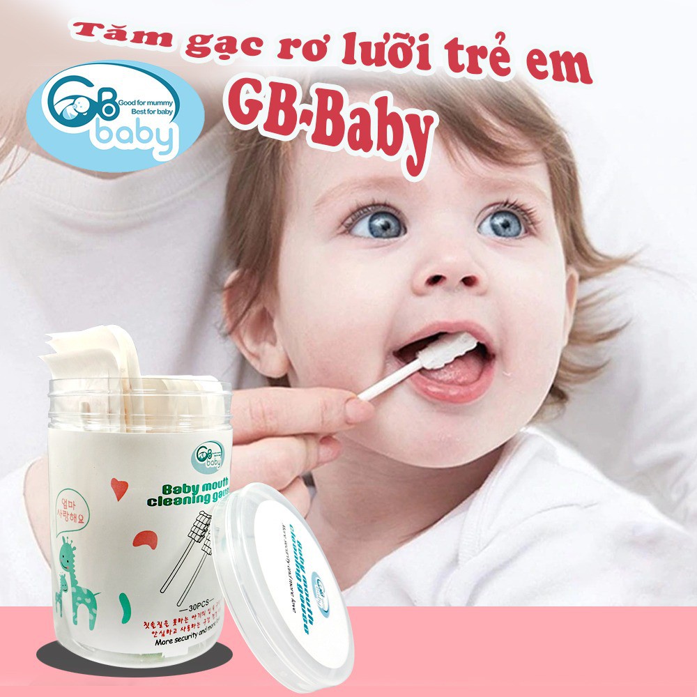 Rơ lưỡi GB baby tưa lưỡi gạc dạng que vệ sinh cho bé 30 pcs chính hãng 2X MART