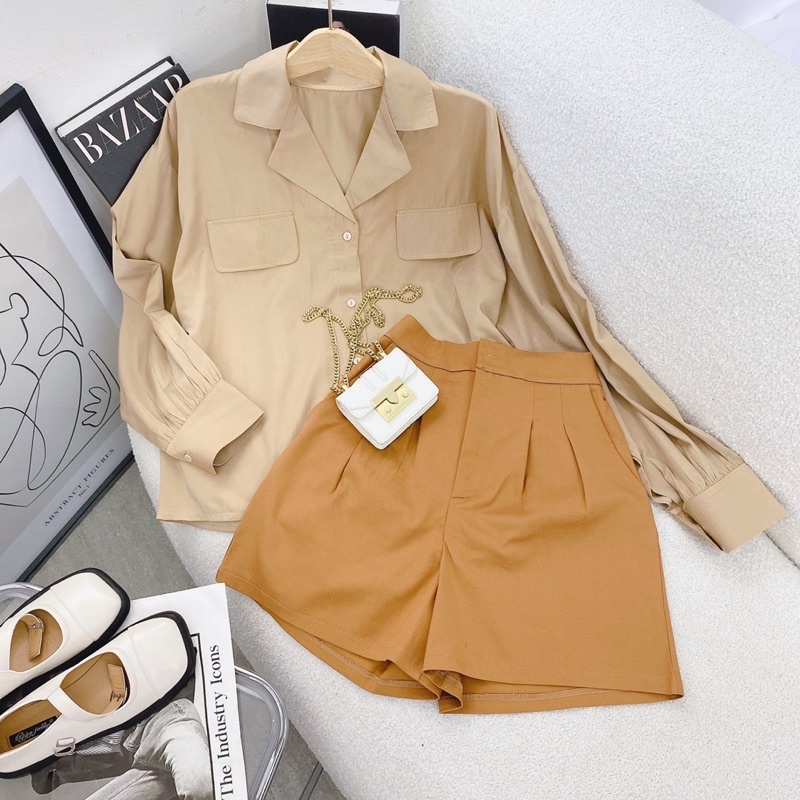 SET SƠ MI TÚI NẮP + SHORT