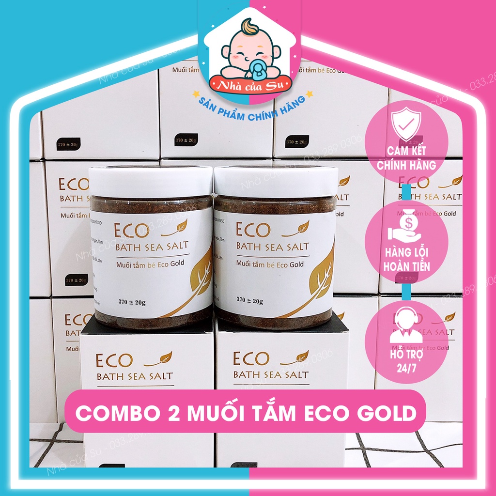 Combo 2 muối tắm bé Eco gold 400g FREESHIP Muối tắm thảo dược cho bé, an toàn với trẻ sơ sinh Nhà của Su