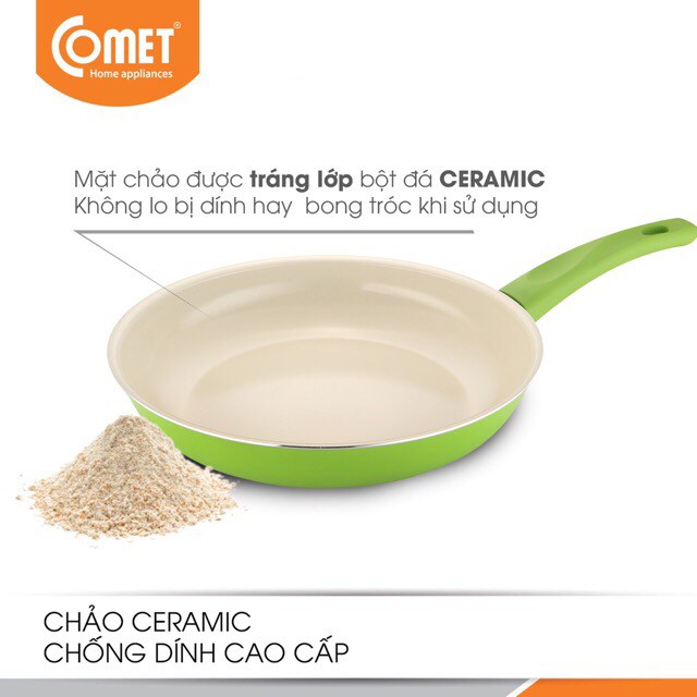 Chảo chống dính Ceramic COMET -  nhiều size ( hoả tốc TPHCM )