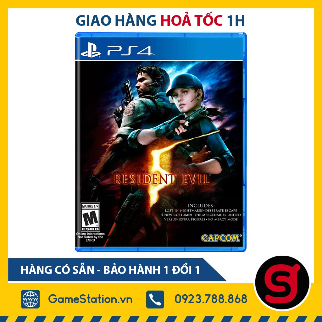 Đĩa Game PS4: Resident Evil 5