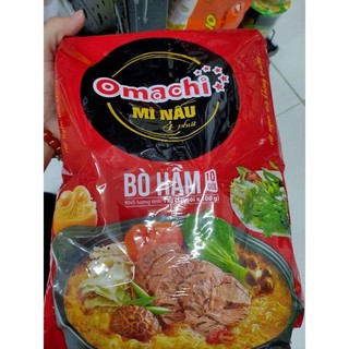 Mì Omachi bò hầm nấu 4 phút lốc 10 gói