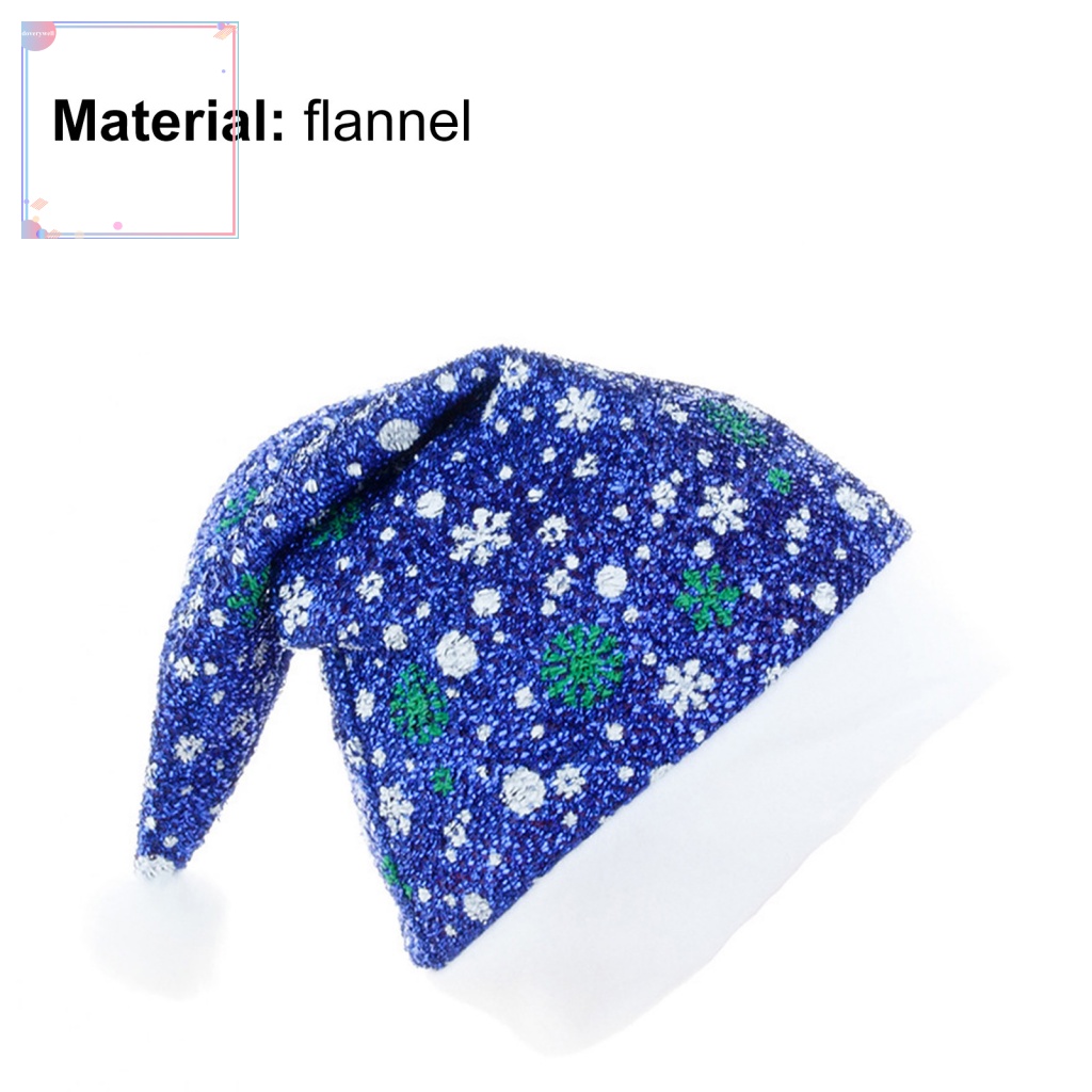 Mũ Giáng Sinh Dày Dặn Ấm Áp Hoạ Tiết Bông Tuyết Nhiều Màu Sắc