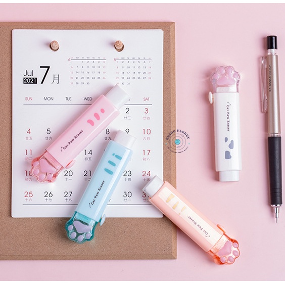 Tẩy bút chì vặn Hình chân mèo dễ thương