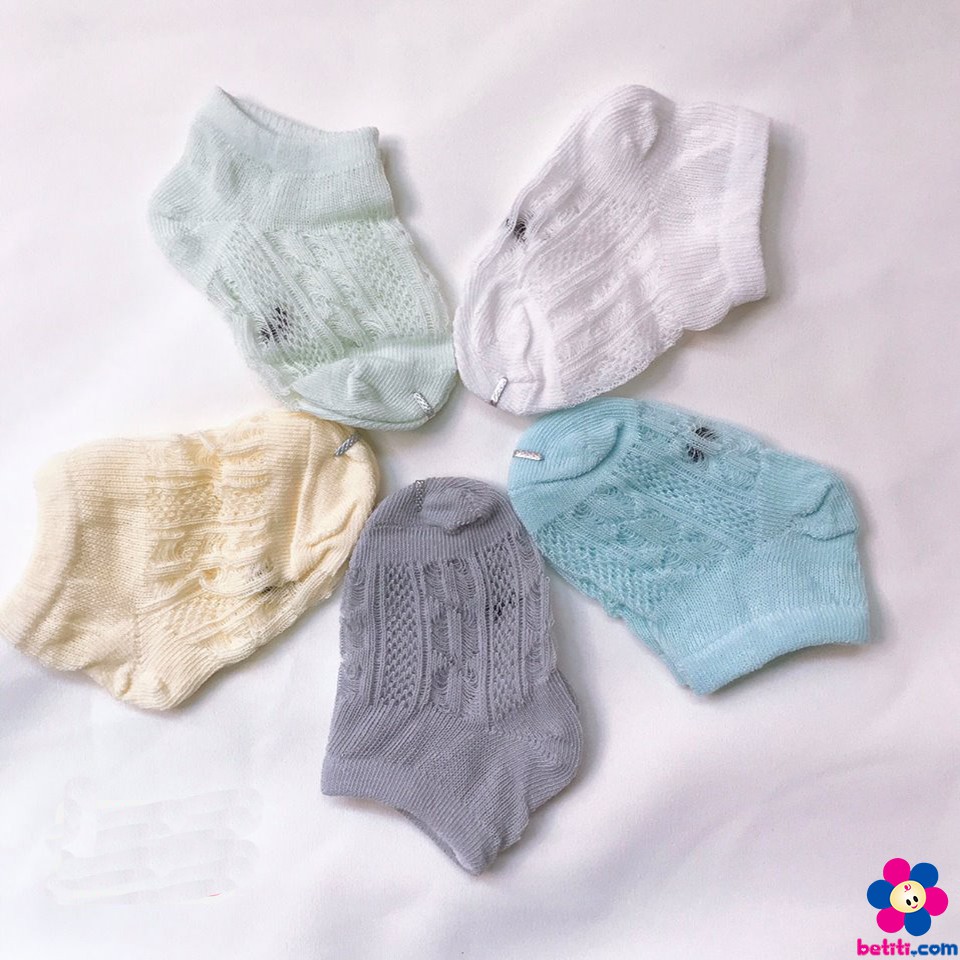 [Mẫu Mới] SET 5 ĐÔI Tất Lưới DOKMA Cho Bé Ngắn Cổ Cực Xinh Siêu Thoáng Mùa Hè
