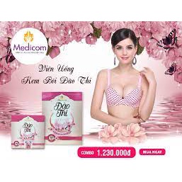 Viên Uống Nở Ngực Đào Thi Tăng Size Vòng 1 Hàng Chính Hãng 100% -Tặng kèm xà phòng trắng da Thailand