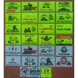 logo phượt , logo phản quang , tem cảnh báo tem xe 27 chiếc