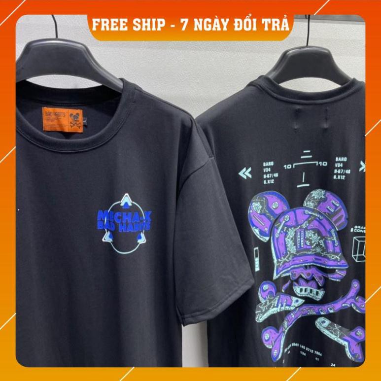 áo thun tay lỡ form rông nam nữ bad habits cotton full tag