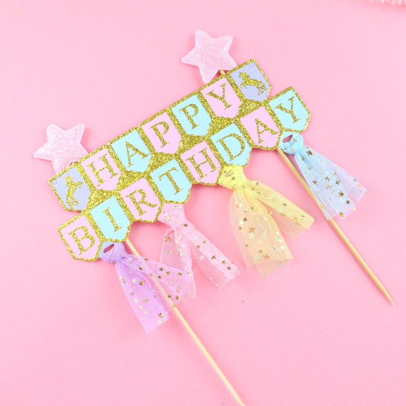 [SIÊU RẺ❤️] – Băng rôn HPBD (Mix mẫu) - Trang trí bánh sinh nhật bánh kem