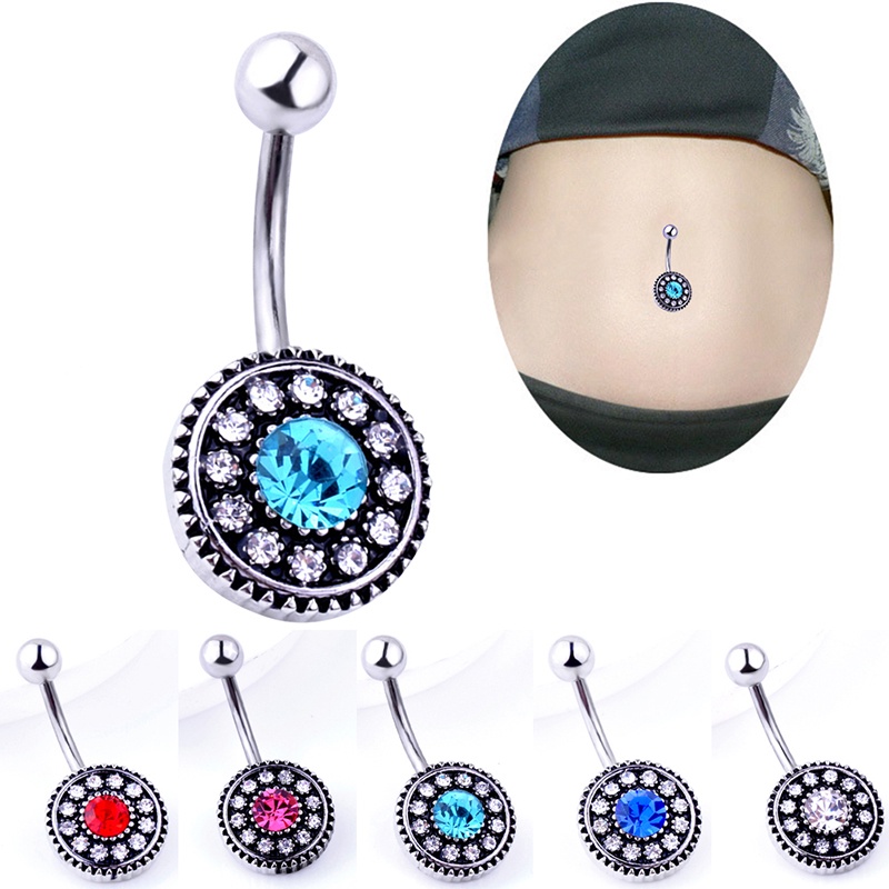 Khuyên Xỏ Đính Đá Pha Lê Nhân Tạo Thời Trang