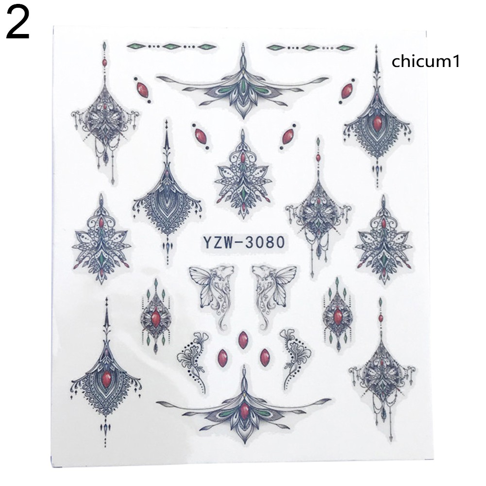 Miếng Dán Trang Trí Móng Hình Vòng Cổ Và Động Vật Thời Trang