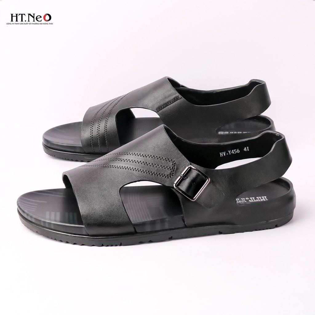 Sandal nam HT.NEO kiểu dáng siêu đệp siêu chất, da bò nguyên miếng, đế kếp chống trơn trượt R24