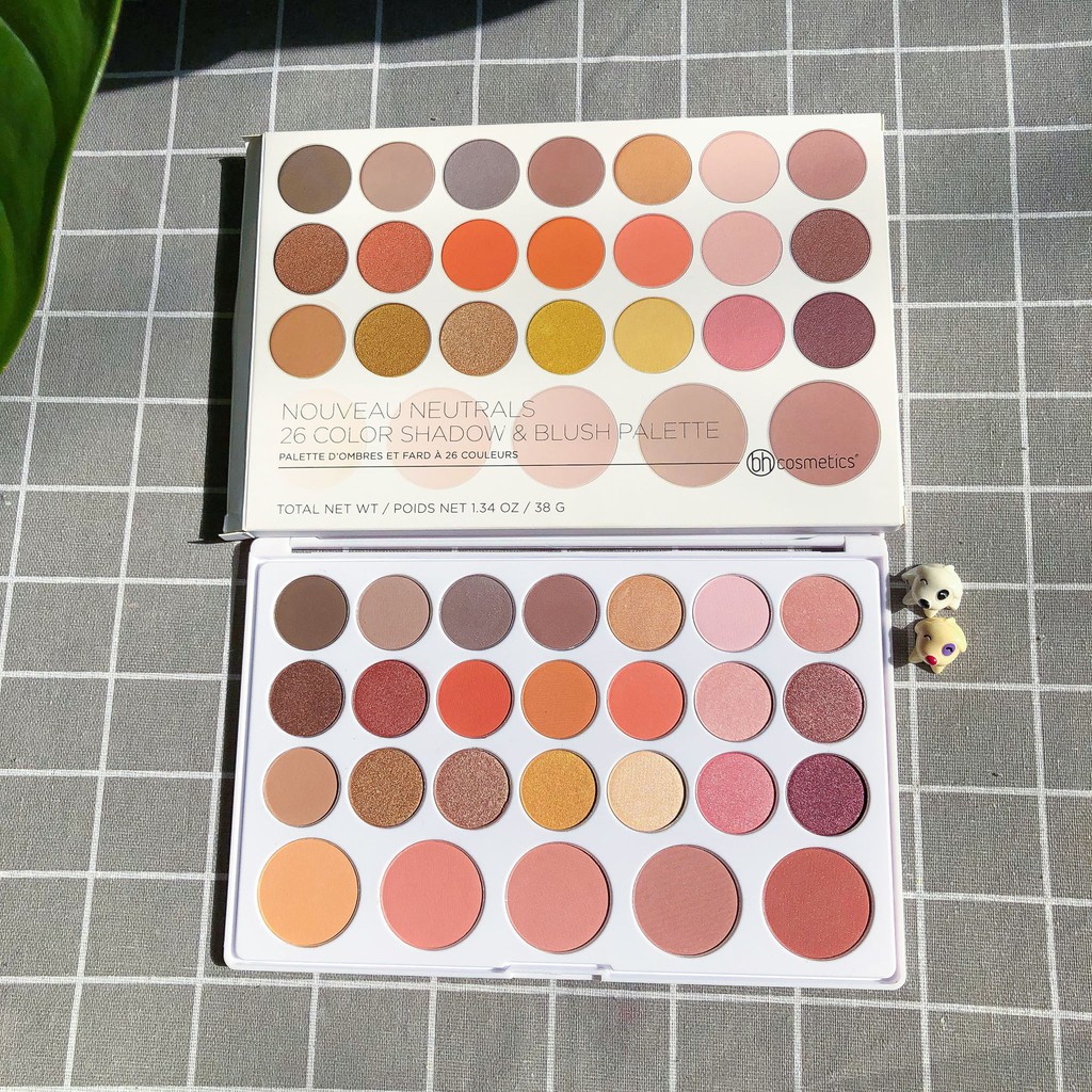 Phấn mắt BH COSMETICS Nouveau Neutrals 26-Color Eyeshadow & Blush Palette - chumia