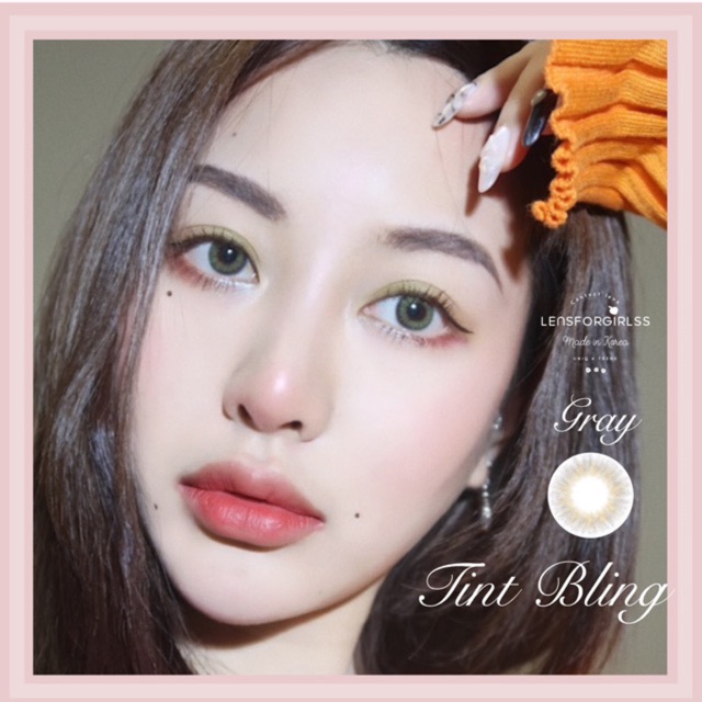 <Sẵn cận lệch 0,5-4,5 độ> Kính áp tròng TINT BLING GRAY - Silicone Hydrogel của Lenstown (Hsd 3 tháng)