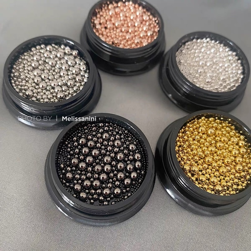 Set 5 Hũ bi Úc 5 màu mix size trang trí móng