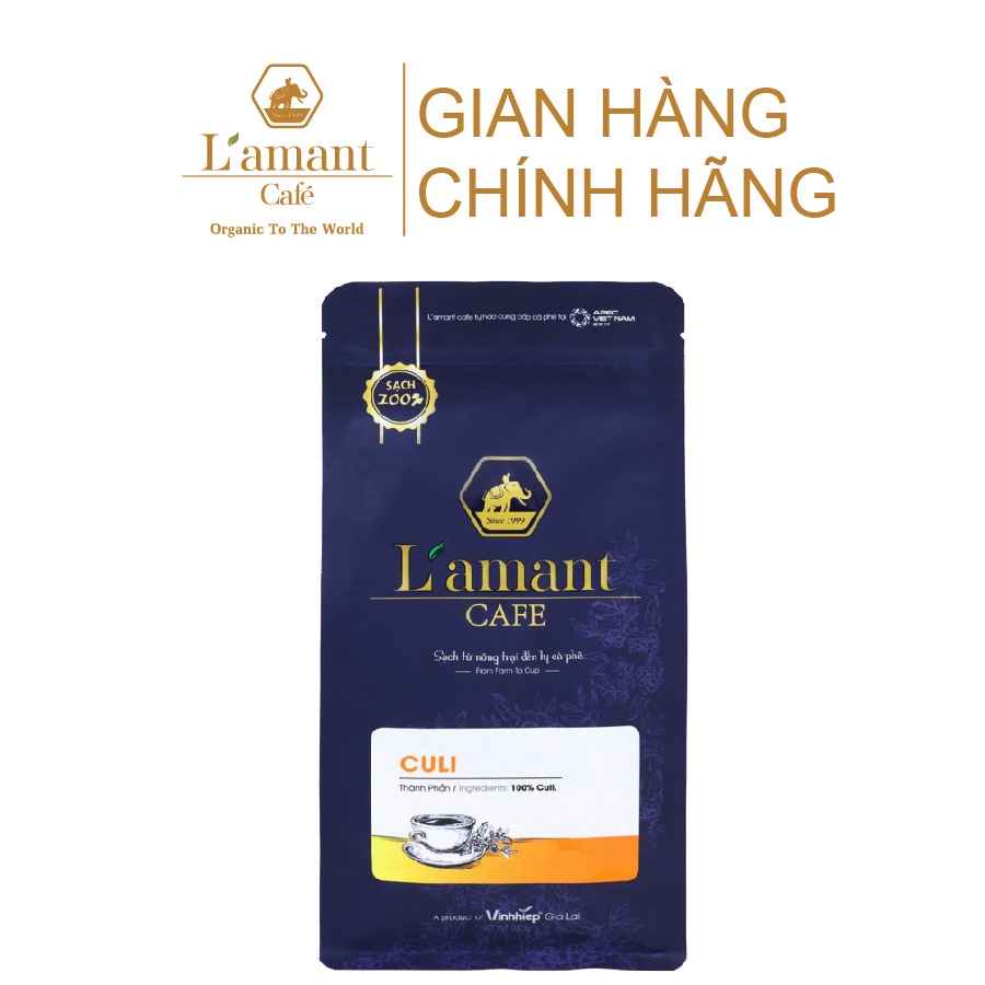 Cà phê rang nguyệt hạt Culi 250gr - L'amant Café Culi Espresso