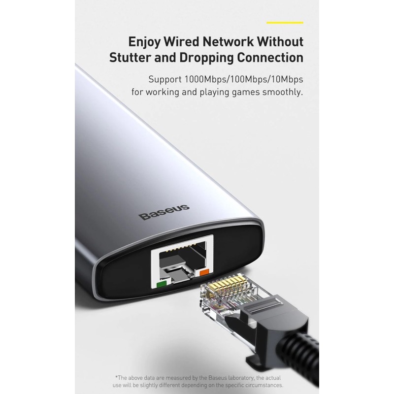 Baseus Metal Gleam Series 8trong1 Bộ đế HUB đa chức năng TypeC Màu xám không gian