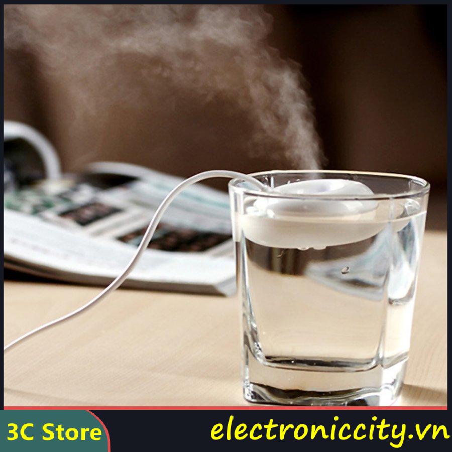 1 máy phun sương tạo độ ẩm mini hình bánh donut sạc USB