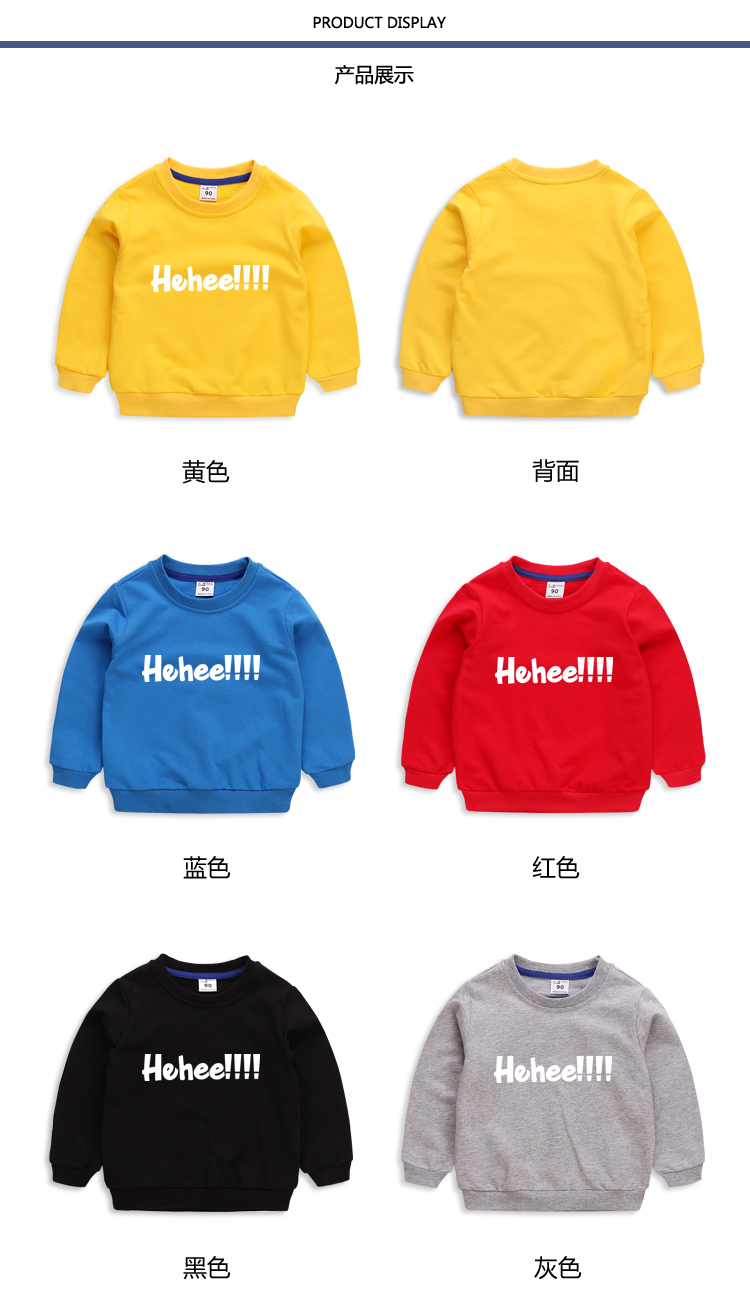 Áo Sweater Tay Dài Chất Cotton Hoạ Tiết Hoạt Hình Thời Trang Mùa Thu Cho Bé 10 Màu Lựa Chọn