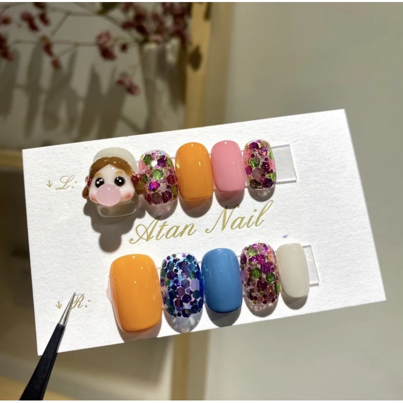 Set nhũ nail màu hot trend 2021 - trang trí nail đẹp