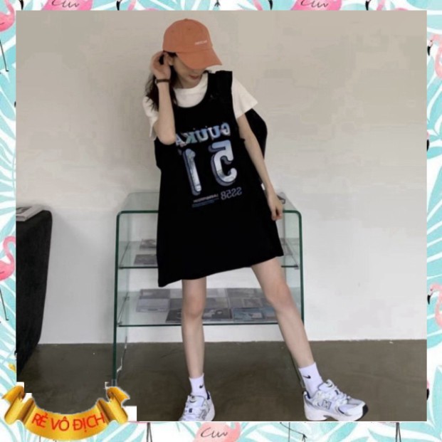 (mới) ÁO TANKTOP GUUKA 51 MÀU ĐEN UNISEX Dáng Thể Thao - Áo Ba Lỗ Form Rộng in chữ Hot