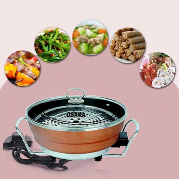 Nồi Lẩu Kiêm Chảo Điện Đa Năng OSAKAs 3.5L Công Suất Lớn tiện lợi -HUYHOANGCHUYENSI123